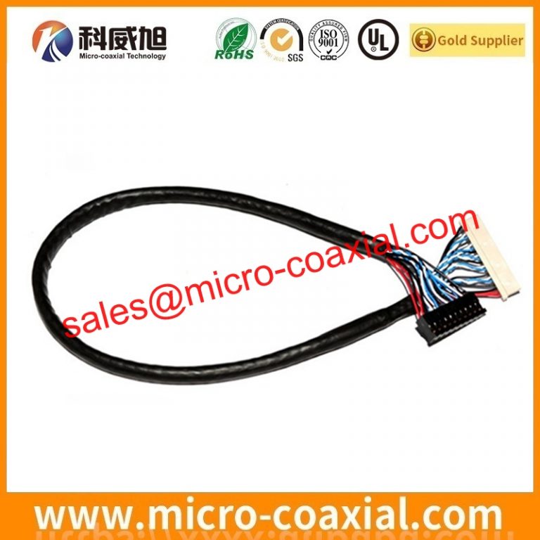 custom I-PEX 20411-020U micro-miniature coaxial cable assembly I-PEX 2453-0411 eDP LVDS cable assemblies supplier