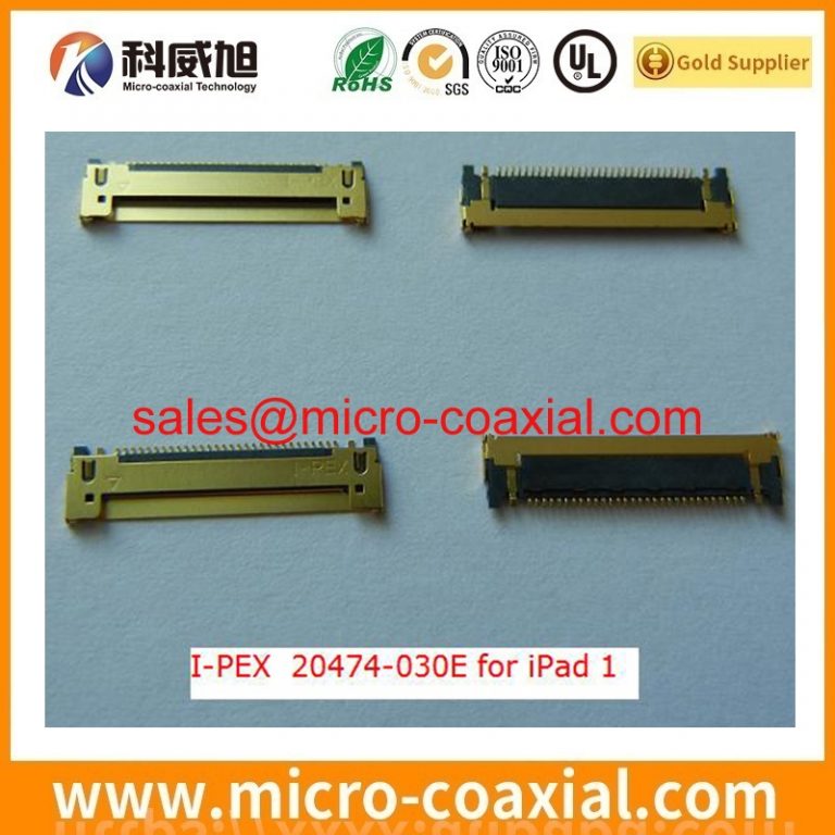 Custom DF56CJ-26S-0.3V(51) Micro Coax cable assembly I-PEX 20879 LVDS eDP cable Assemblies Supplier