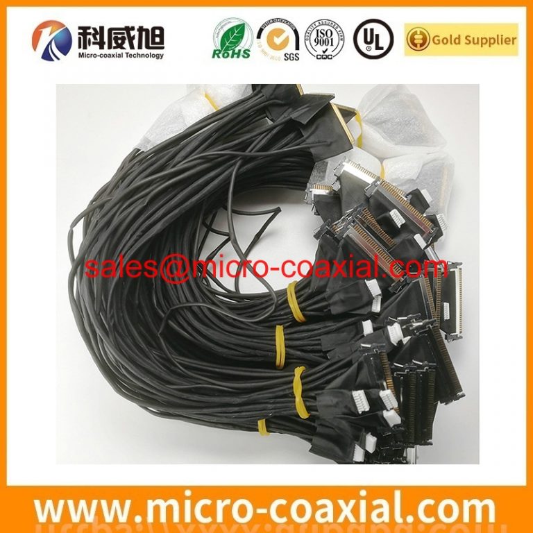 Custom I-PEX 20455-050E-99 board-to-fine coaxial cable assembly I-PEX 20525-220E-02 eDP LVDS cable Assembly supplier