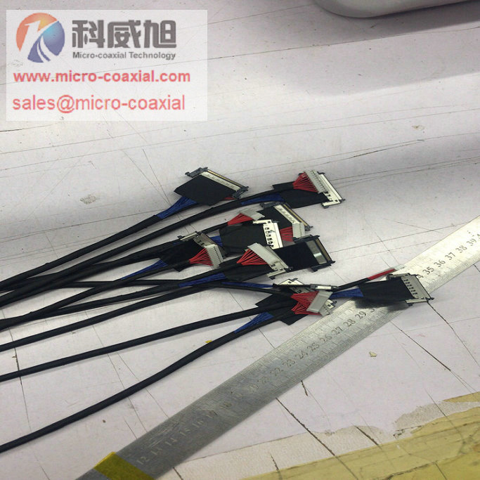 Custom DF80-50S-0.5V Micro coaxial cable Hirose FX15S-41S-0.5SH thin and flexible micro coaxial cable cable FX15SC-41S-0.5SH cable Supplier F49-40P-SHL fine pitch harness cable